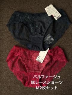 新品]WACOAL/パルファージ総レースショーツ2枚セット（赤・紺） - メルカリ