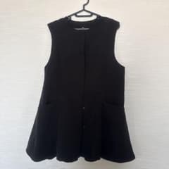 黒 ノースリーブ フレアベストのサムネイル