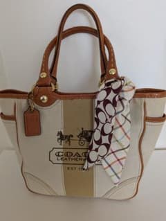 COACH トートバッグ キャンバス レザーのサムネイル