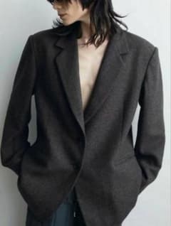 anuke Herringbone Wool Jacket ブラウン 36 - メルカリ