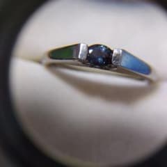 売切れ御免Pt900天然アレキサンドライト0.27ctダイヤ入りリング 上質石