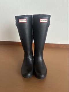 HUNTER レインブーツ ブラック UK5 24cm 美品 - メルカリ