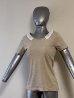 Comfort Basic レース襟 半袖カットソー ベージュのサムネイル