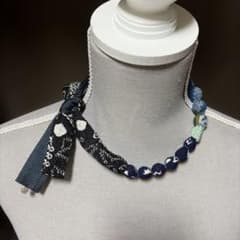 和布 ネックレス 20 ハンドメイド　　着物リメイクのサムネイル