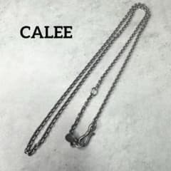 CALEE キャリー シルバーチェーンネックレス フックデザイン トップ 