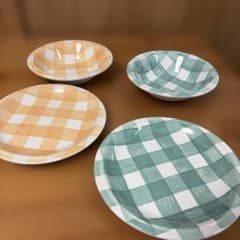 Grindley Carolina Checks 食器6枚セット イギリス製 イギリス製 carolina checks grindleyチェック柄食器4つ - メルカリ