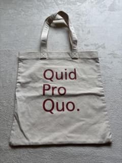 Quid Pro Quo トートバッグ アイボリーのサムネイル