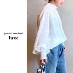 ジャーナルスタンダードラックス リネンシャツ Lダンガリーハイネックパフブラウス ジャーナルスタンダードラックス リネンシャツ Lダンガリーハイネック
