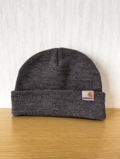 【希少】Carhartt STRTUS HAT LOW ダークグレー ニット帽のサムネイル