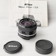 Nikon Ai Nikkor 24mm f/2.8 説明書・キャップ付 Nikon Ai Nikkor 24mm f/2.8 説明書・前後キャップ付 - メルカリ