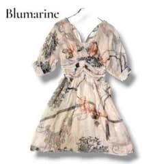 【ブルマリン】 絹100% カシュクール風 シアー ワンピース 花柄 38 伊製 ブルマリン】 絹100% カシュクール風 シアー ワンピース 花柄 38 伊製