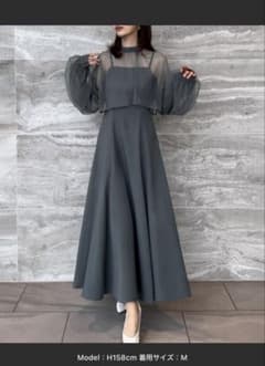 Louere チュールボレロ＋フレアキャミワンピース　セット ペチスカートセットのサムネイル