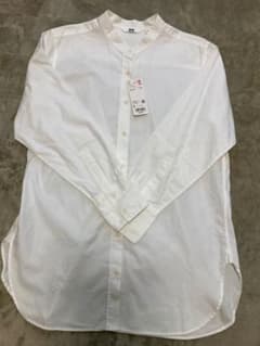 UNIQLOコットンツイルスタンドカラーロングシャツS定価2,990円新品未使用