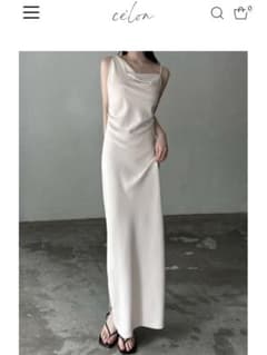 新品【celon】 asymmetry drape cami dress - メルカリ