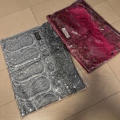 カシミヤストール 100%カシミヤ グレー・ピンクのサムネイル