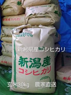 R8年 新潟県産コシヒカリ 玄米 30kg 農家直送のサムネイル