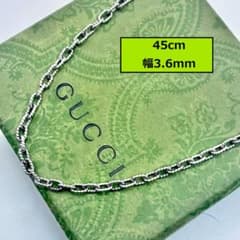 45cm】グッチ アラベスク チェーンのみ ネックレス 3.6mm 燻し - メルカリ