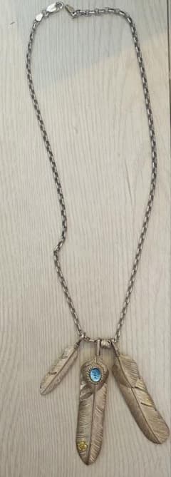 Wild Wood (ワイルドウッド)フェザーネックレス ブルートパーズ K18