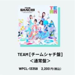 TEAM SHACHI  TEAM [チームシャチ盤] ＜通常盤＞のサムネイル