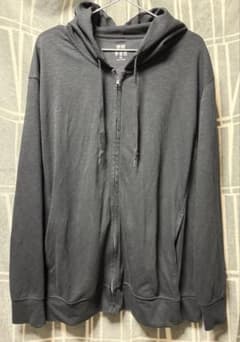 ★値引不可★ ユニクロ エアリズム UVカットパーカー 3XL 黒 ユーズドのサムネイル