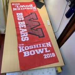 早稲田大学アメフト部甲子園ボウル記念ビッグサイズタオル新品未使用のサムネイル