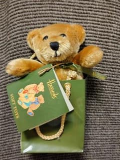 Harrods ハロッズ テディベア ぬいぐるみ バッグ付きのサムネイル