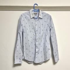 【ZARA】メンズ ストライプ柄 ヤシの木 長袖シャツのサムネイル