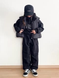 新品GU GIRLSヘビーウェイトスウェットクロップドハーフジップのサムネイル