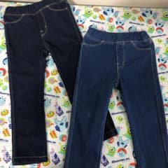 キッズ スキニー パンツ 90 2枚セットのサムネイル
