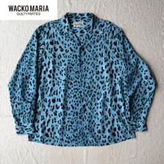 美品 WACKO MARIA ワコマリア HAWAIIAN SHIRT 青 豹柄 - メルカリ