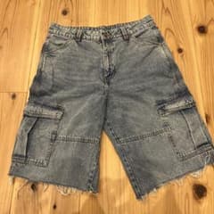 デニムブルー カーゴショートパンツのサムネイル