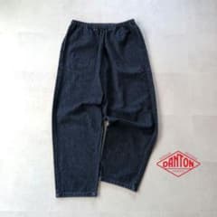 美品✨DANTON ダントン デニムイージーパンツ ロゴ インディゴ 38 