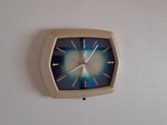70's　CITIZEN　掛け時計　ミッドセンチュリー　スペースエイジ　ブルー 70's CITIZEN 掛け時計 ミッドセンチュリー スペースエイジ ブルー