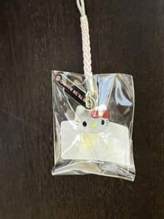 ハローキティ 根付 金沢限定 金箔入り 手作り硝子 ご当地キティ