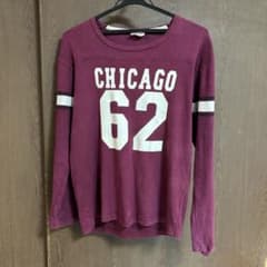 CHICAGO 62 ロゴ 長袖カットソー メンズL ストリート 古着 ロンTのサムネイル