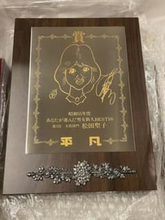 松田聖子 ABEST10 受賞記念プレート 松田聖子 ABEST10 受賞記念プレート - メルカリ