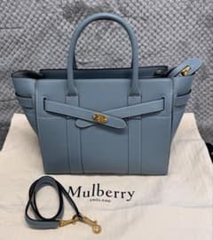 MULBERRY マルベリー スモールジップド ベイズウォーター ブルー 