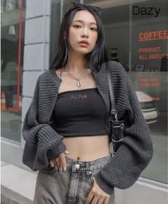 SHEIN カーディガン ボレロ グレーのサムネイル