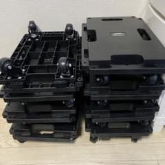 連結平台車 台車 耐荷重 200kg 27×40cm 縦横連結可能キャスター付きのサムネイル