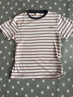 ストライプ Tシャツ Mサイズ ホワイト/レッド