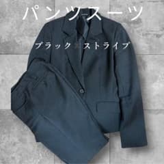 [Bargain] Pantsuit (top and bottom) Black Stripe Size 9 Business Suit Machine Washable