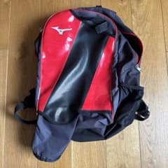 少年用野球バック　赤黒　ミズノのサムネイル