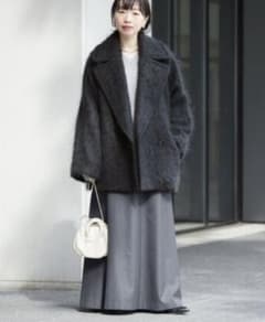 モヘヤMIXシャギーダブルコート - メルカリ