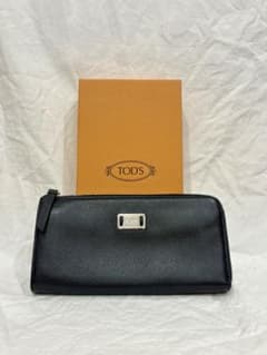 TOD'S トッズ ラウンドファスナー長財布 ネイビー×レッド 専用箱付き TOD'S トッズ ラウンドファスナー長財布 ネイビー×レッド 専用箱付き