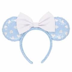 ディズニー カチューシャ スパンコール ハート ライトブルーのサムネイル