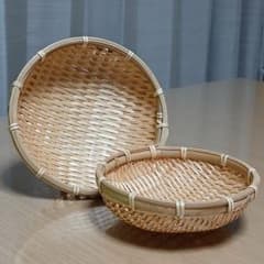 竹かご 竹ざる 2個セット（大小） 深ざる 水切り・お菓子入れのサムネイル