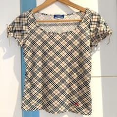 希少 極美品 バーバリーブルーレーベル ノバチェック カットソー