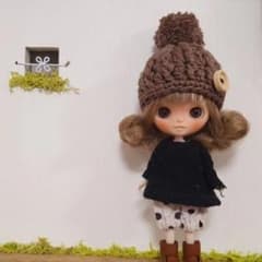 プチブライスサイズ❁ニット帽《ブラウン》のサムネイル