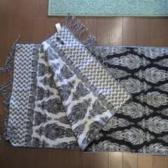 AZUL by moussy ペイズリー柄 ストール ブラックのサムネイル