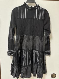 ZARA WOMAN ストライプ柄 ティアードブラウス 長袖 XSのサムネイル